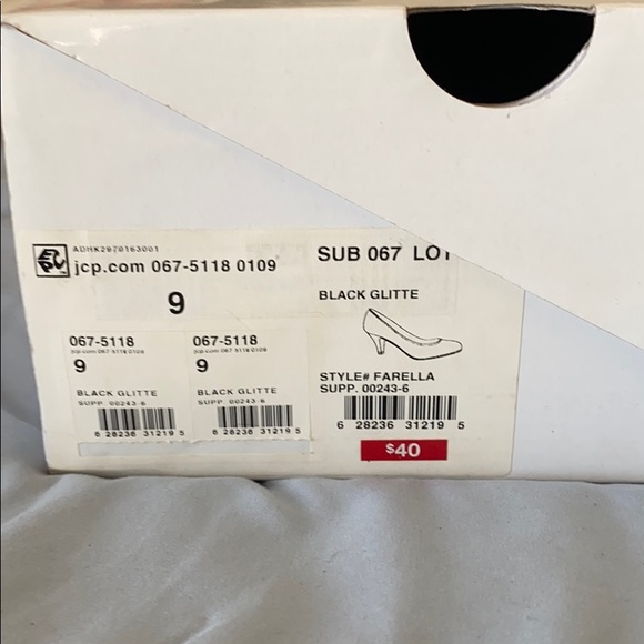 Black Glitter Heels - Picture 1 of 5